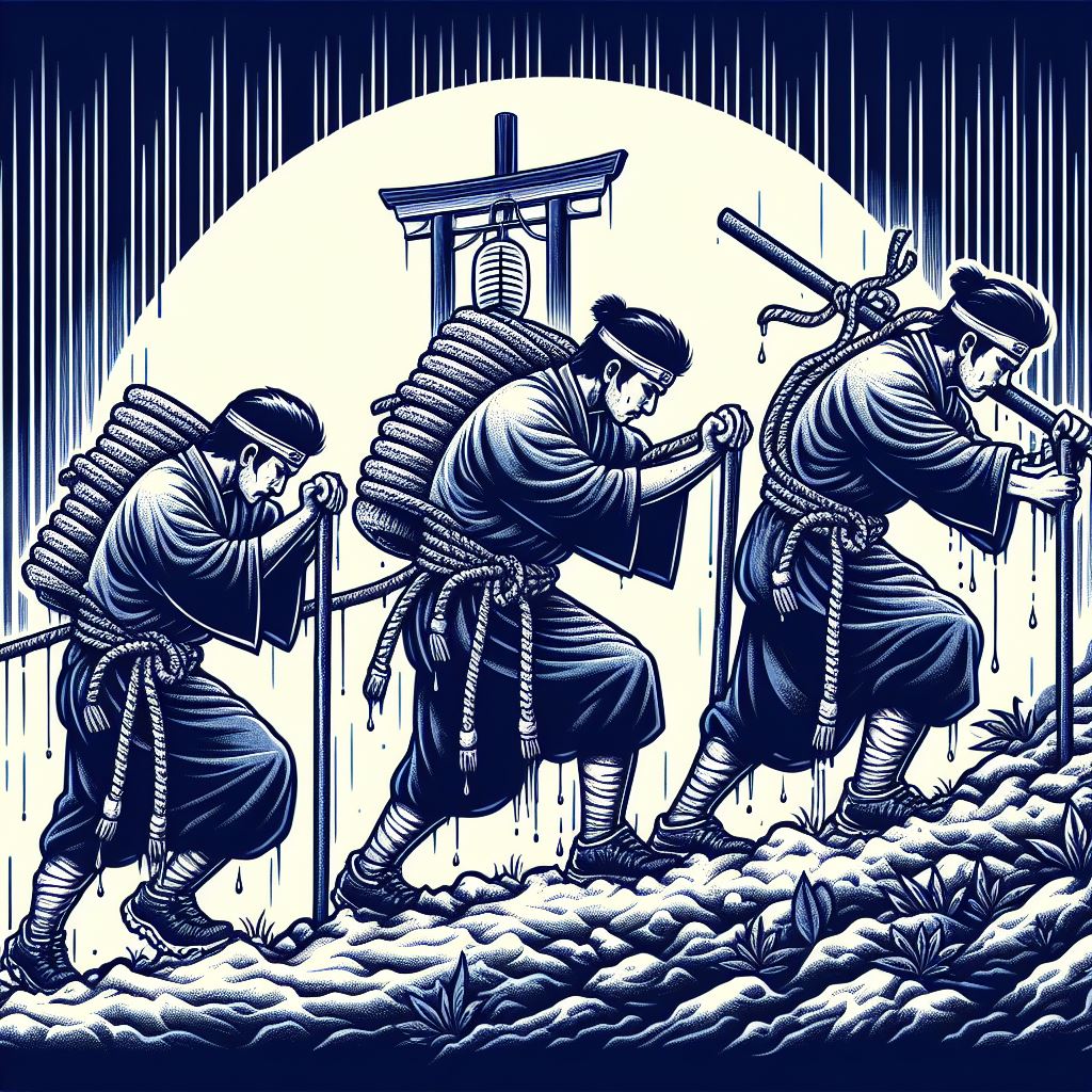 Grafika przedstawiająca koncepcję japońskiego gaman Esej o pojęciu "Gaman" - japońskiej koncepcji wytrwałości, cierpliwości i wewnętrznej siły, podobnej do europejskiego stoicyzmu. Jak objawia się w społeczeństwie Japonii, historii samurajów, filmie i anime?