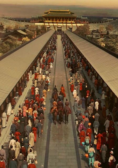 Heian-Kyo - capital of ancient Heian Japan, where Murasaki Shikibu was born. Essay about Murasaki Shikibu - female author of the first novel in the world, from ancient Japan in Heian jidai. Women in Japanese literature.