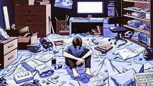 Anime: hikikomori w swoim pokoju, Tokyo, Japonia Artykuł, esej o współczesnej Japonii - problem społeczny hikikomori w Japonii, anime i mandze