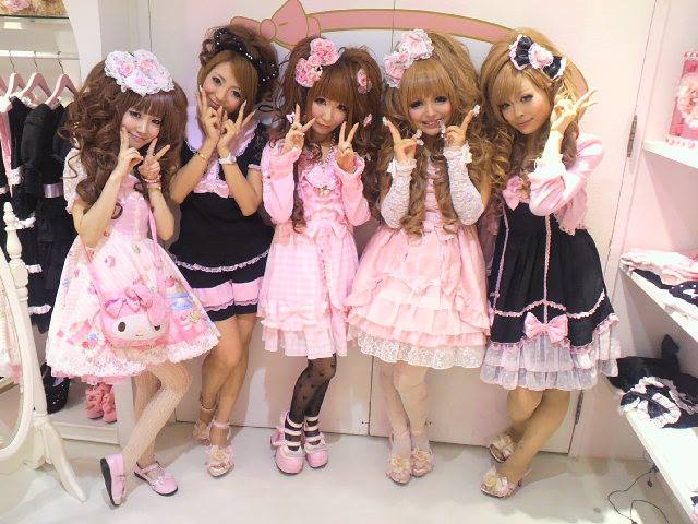 Hime Gyaru or Princess Gyaru is a more sweet version of gyaru style from Harajuku, Tokyo, Japan. Essay on modern Japanese society - fashion style of Gyaru, fashion from Harajuku, Tokyo, Japan. Site on Japan, anime, manga.