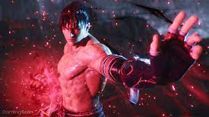 Jin Kazama z intra z demówki Tekken 8, 2023 wrzesień. Artykuł o elementach kultury i historii Japonii oraz stylu mangi i anime w postaciach z gry Tekken: Yoshimitsu i Kunimitsu.
