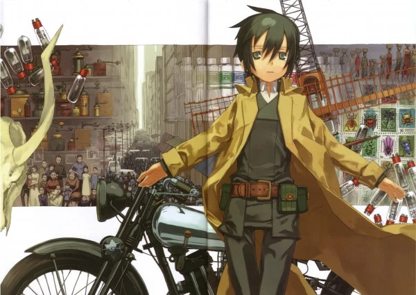 Kino no Tabi (Kino's Journey) - Japanese anime in Wabi Sabi style. Articles and essays on Japanese history, culture and philosophy. Wabi Sabi - Japanese Aesthetics of Imperfection in life, art, manga and anime.