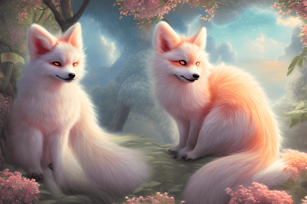 Zwodniczy wygląd japońskich lisów kitsune. Artykuł o mitologicznym lisie Kitsune z japońskiego folkloru i wierzeń shinto oraz legenda Legenda Tamamo no Mae.