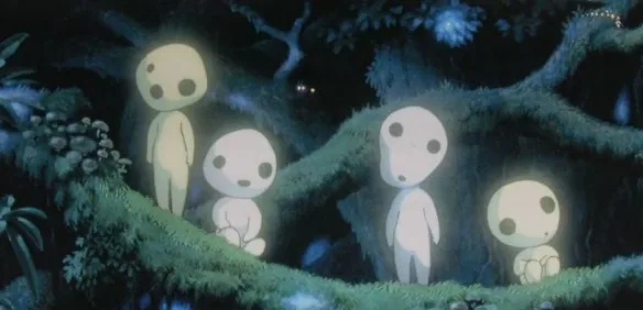 Kodama z Księżniczki Mononoke (Mononoke Hime) przypominają Koroki z Zeldy. Artykuł o motywach z japońskiego folkloru i wierzeń szintoistycznych w grze Legenda Zeldy (w szczególności w the Legen of Zelda: Breath of the Wild). - kultura i historia Japonii w grach video, Zelda.