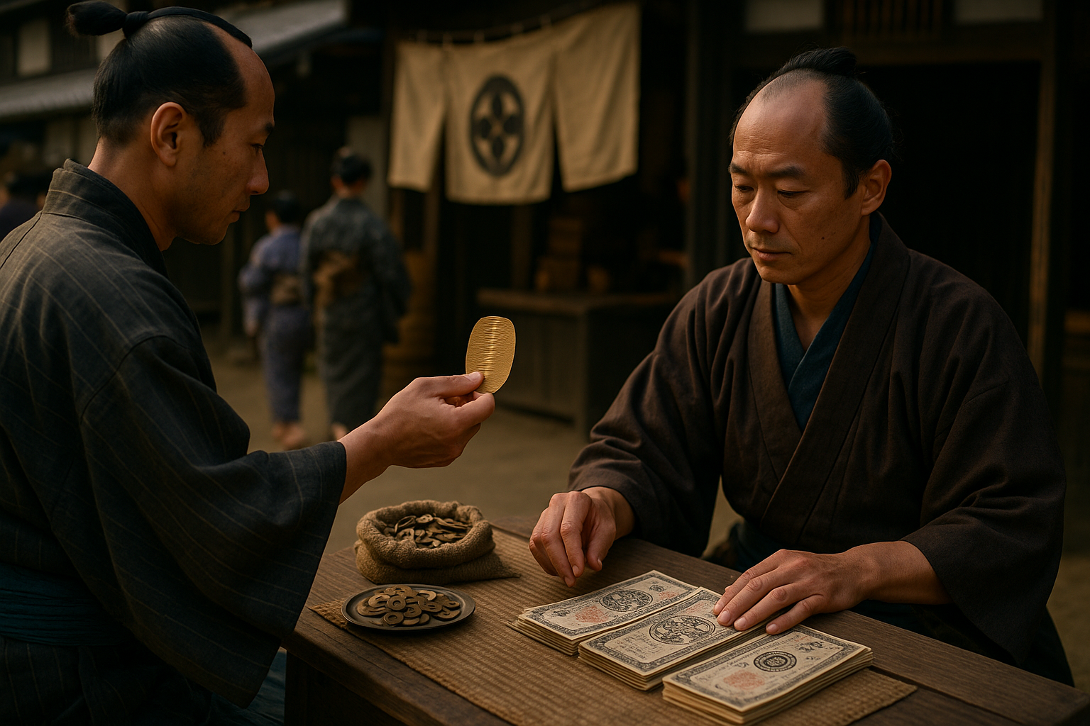 Państwo bez banków – system monetarny shogunów i kredyt mierzony honorem i wstydem w Japonii Edo Państwo bez banków i giełdy, w którym kredyt opierał się na zaufaniu, a pieniądz był częścią porządku świata – Japonia Edo za czasów shogunów.