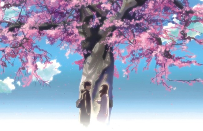 5 centimeters per second Byosoku Go senchimetoru - Japanese anime about sakura, cherry blossom. Article, essay on Japan's history and culture - what is the meaning of Sakura (cherry blossom) in traditional and modern Japan, manga and anime.