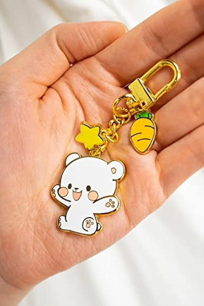 Milk keychain from indonesian kawaii gifs Milk and Mocha Bears Article about popular gif animated stickers from Indonesia by Melani Sie called Milk & Mocha Bears. Kawaii style animations about love and relationship with two cute bears: Milk and Mocha.
