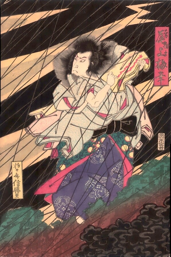 Angry Tenjin killing of Fujiwaras in Japanese Heian-Kyo. Essay about the life and legend of Sugiwara no Michizane, wh lived in the ancient Japan of Heian period, was falsely accused and sentenced. After death became the Tenjin god of education and made his revenge.