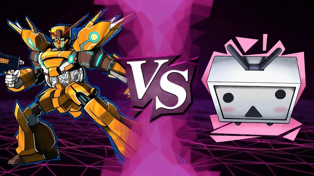 Nico Nico Douga's mascott battles a mech - Japanese video sharing platform for anime and manga otakus. Article / essay about modern scene of Nico Nico Douga (Japanese YouTube-like video sharing community platform). Overview of main creators on Nico Nico Douga, such as Mirai akari, Kizuna AI, Hatsune Miku, Kazuo Umezu and more. Japan's manga and anime otaku world on Nico Nico Douga.