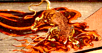 Yorimasa i Nue – co Kuniyoshi ukrył w swoim drzeworycie? Szczegółowa analiza tryptyku Utagawy Kuniyoshiego „Yorimasa i Nue”: czytanie obrazu od kartuszy i pieczęci po kompozycję, technikę drzeworytu i tło Heian/Edo.