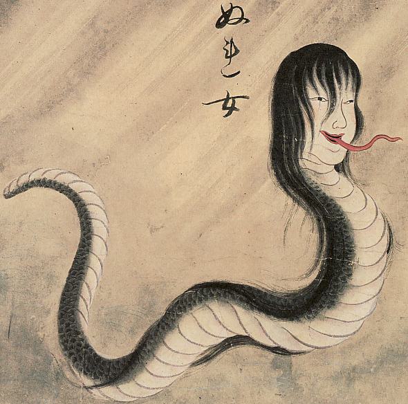 Nure Onna to Yokai będące kobietą - wężem, morskie Yokai z mitologii Japonii. Artykuł o Yokai w japońskim folklorze, ich rodzaje i występowanie, ioch rola w kulturze, mandze i anime Japonii. Bestiariusz 0 główne yokai, ich opis i występowanie w anime.
