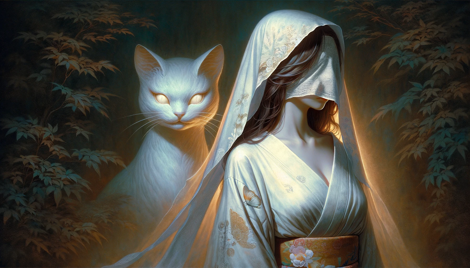 Bakeneko of the House Nabeshima - Japanese folk tales about bakeneko - demon (youkai) cats Essay on dark cat demons (youkais) from Japanese mythology and shintoistic beliefs - Bakeneko. Bakeneko in culture and histpory of Japan, its role in Japanese manga, anime and games.