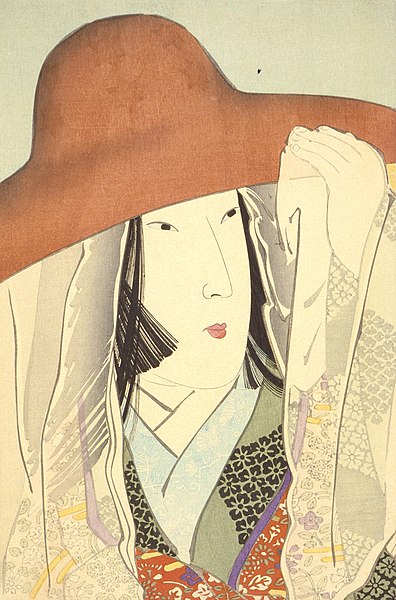 Ukiyo-e painting of Sei Shonagon - female poet from Heian Japan. Essay about Sei Shonagon, a Japanese female poet from Heian period, author of the Makura no Soshi - how to learn mono no aware and wabi sabi from her. Japanese literature and history.