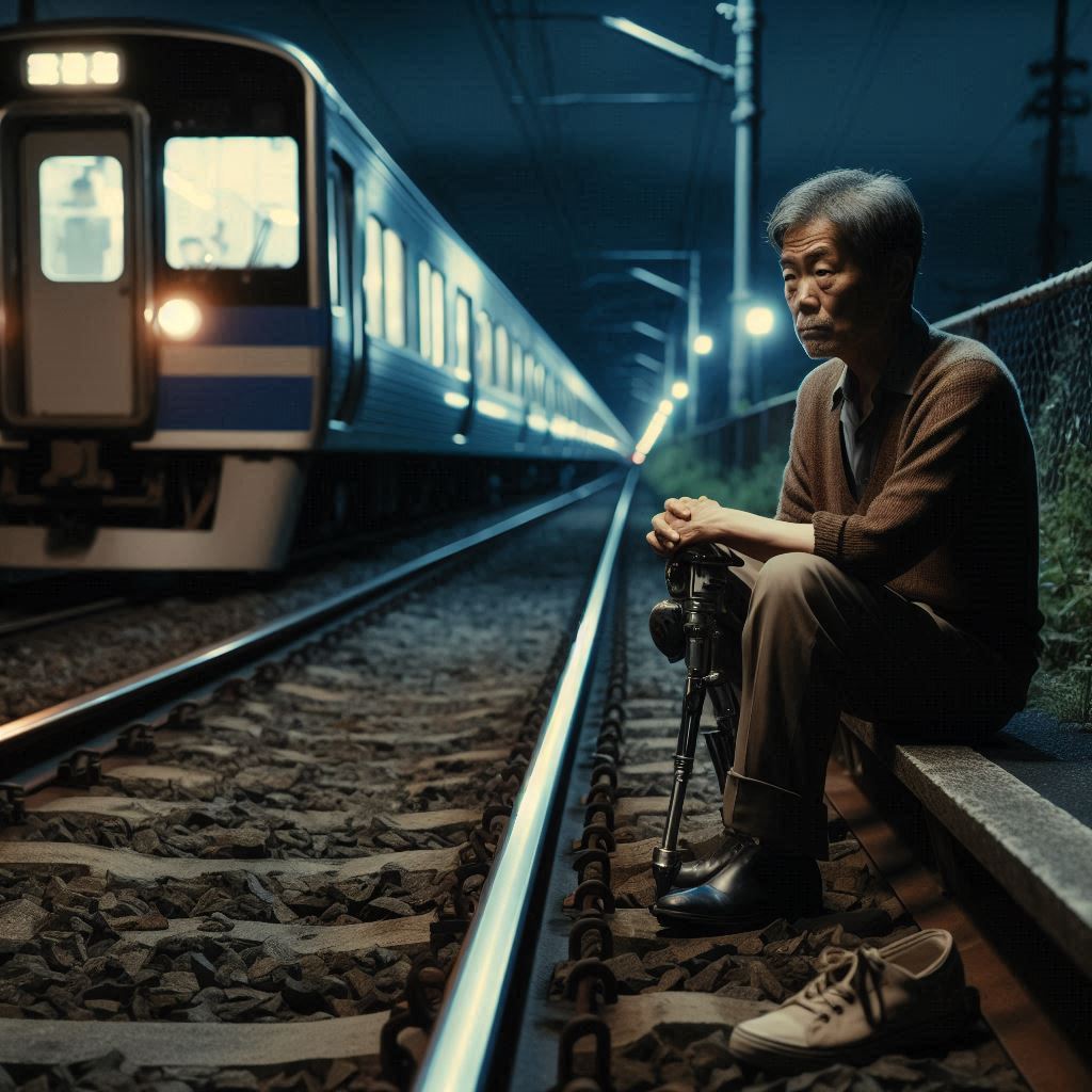 Jednonogi mężczyzna na Kisaragi, Japonia. Artykuł o micie urbanistycznym z Japonii - stacji japońskiego metra Kisaragi. Opuszczona, mroczna stacja Kisaragi, z odmętów 2channel, relacja Hasumi.