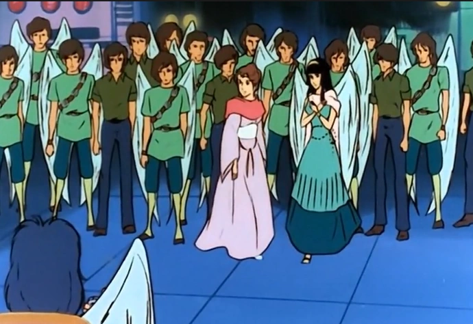 Baam invaders from Tosho Daimos, Japanese anime. General Daimos (Tosho Daimos) - Japanese mecha anime with Kazuya, Erika, Baam invaders and Daimos robot. Emitted in 90s on Polonia 1 channel in Poland.