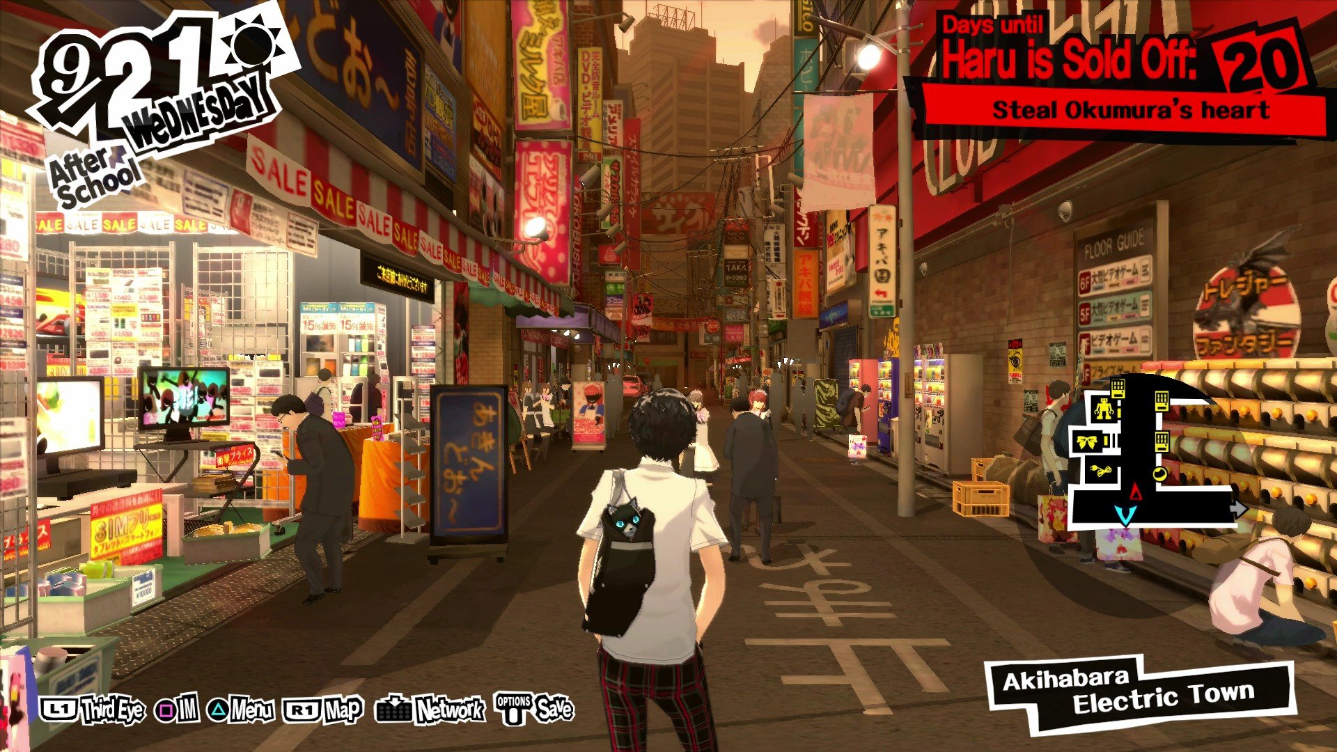 Screen z gry Persona 5 (Shin Megami Tensei V) w Akihabarze, Tokio. Artykuł o dzielnicy Akihabara w Tokio - stolicy japońskiem mangi i anime, retro gamingu, maid cafe - czyli stolicy świata otaku.