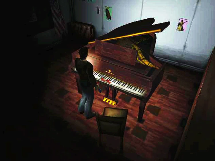 Zagadka z pianinem w Silent Hill 1 na PSX, z muzyką Akiry Yamaoki. Artyku o kompozytorze muzyki do gier video - Akira Yamaoka - mistrz mrocznej symfonii serii Silent Hill.