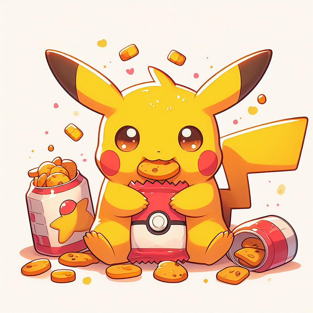 Pikachu eating kuchisabishii style. Essay about kuchisabishii (in Japanese "lonely mouth") - how it is described in Japanese culture to eat out of boredom or loneliness and what is the psychology behind such eating?