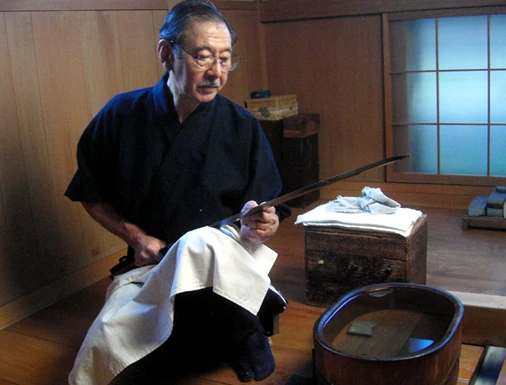 Samurai katana smith in Japan. Essay about the Japanese sword katana - the history, structure, meaning, symbolism of katana in samurai Japan (history of samurais and Japan)