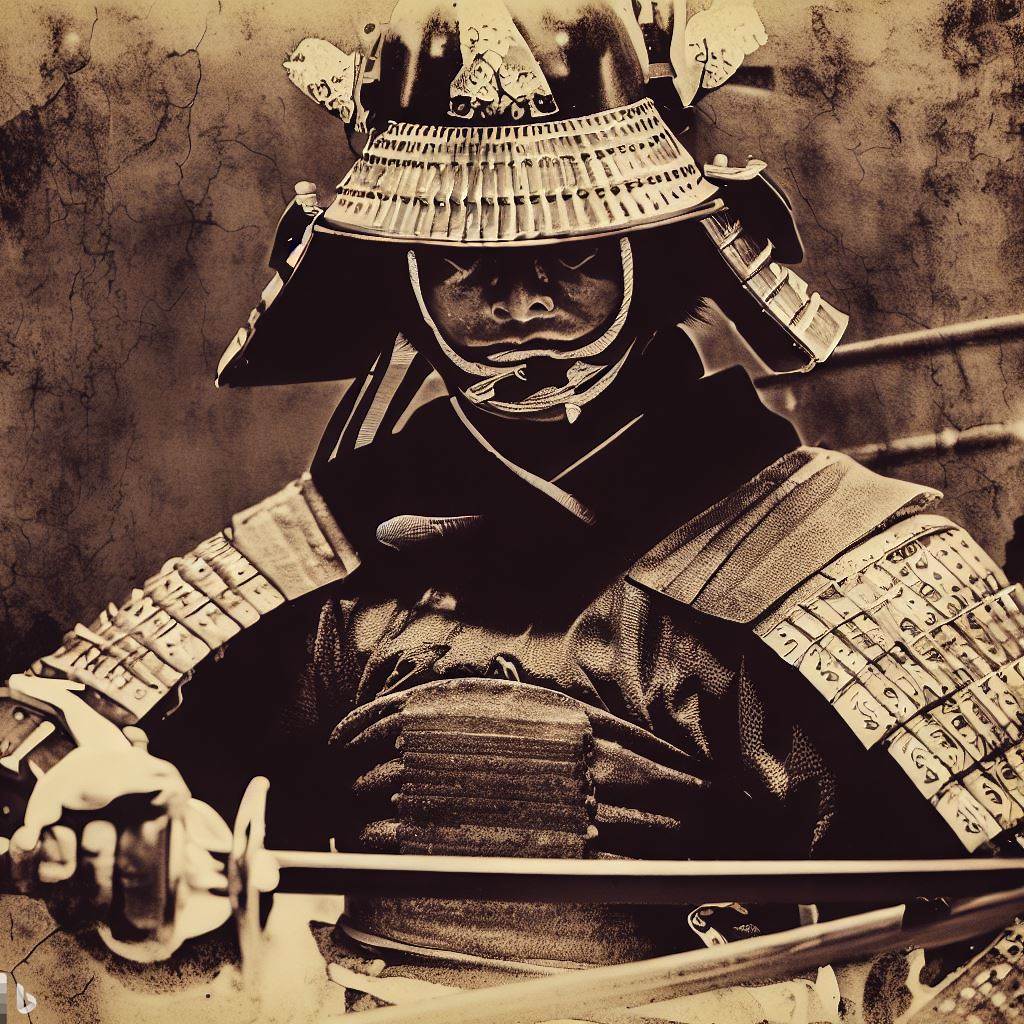 Samuraj - zdjęcie z Meiji Esej o zbrojnym buddyzmie w Japonii okresu shogunatu w Kamakurze.