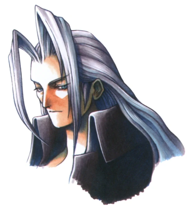 Grafika / rysunek Sephirotha z Final Fantasy VII (FF7 na PSX) Artykuł o motywach mangowych i anime (japońskich) w grze Final Fantasy VII.