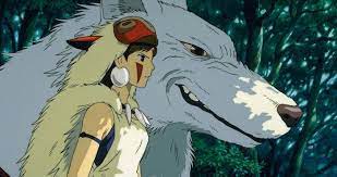 San and wolf-god Moro - Japanese anime "Princess Mononoke" by Hayao Miyazaki from Studio Ghibli. Article / essay about Japanese anime Mononoke Hime ("Princess Mononoke") by Hayao Miyazaki in Studio Ghibli. What is the meaning of San (Mononoke) and what values does this character convey?
