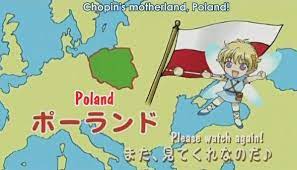 Polska i polskie akcenty w japońskim anime i mandze. Artykuł o polskich wątkach, akcentach w japońskiej mandze i anime oraz grach video. Polska i Polacy w grach takich, jak Tekken, anime, jak Hetalia, Code Geass, Aee no Exorcist i wiele innych.