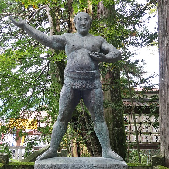 Statua Raidena Tameemona, Japonia. Esej o japońskim sporcie / sztuce walki: sumo. A także historia największego rikishi sumo - Raidena Tameemona. Historia Japonii.