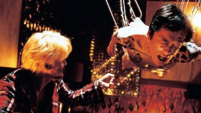 Kakihara torturing Suzuki - Ichi the Killer, Japanese movie about yakuza. Article about the movie "Koroshiya Ichi" ("Ichi the Killer" by Takashi Miike based on Japanese manga by Hideo Yamamoto "Ichi the Killer". Kakihara, Ichi, Jiiji, Jiro and Saburo and more.