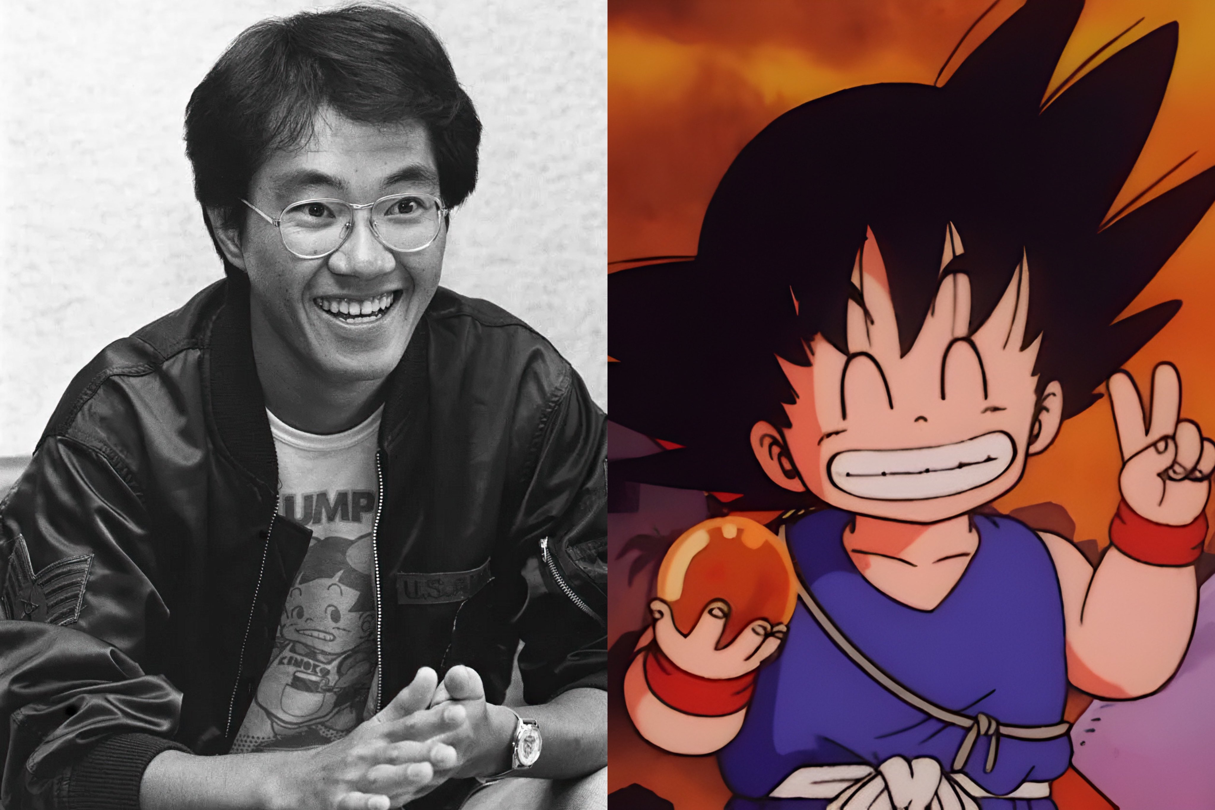 Akira Toriyama i Goku z Dragon Ball Artykuł o japońskim anime Dragon Ball - kim był twórca Akira Toriyama, jakie są kulisy róznych cech postaci, jak Goku, Krillan, Mistrz Roshi, Bulma, Friezer, Puar, Ulong, Yamcha itp.