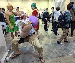 Articles, essays - What is otaku phenomenon - Master Roshi Turtle from Dragon Ball Master Roshi from DragonBall - cosplayer in an essay on role of otaku in contemporary Japan, manga and anime.