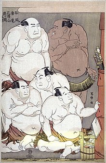 Ukiyo-e - zapaśnicy sumo, Japonia. Esej o japońskim sporcie / sztuce walki: sumo. A także historia największego rikishi sumo - Raidena Tameemona. Historia Japonii.