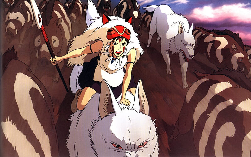 San at war with humans, Japanese anime "Mononoke Hime" by Hayao Miyazaki from Studio Ghibli. Article / essay about Japanese anime Mononoke Hime ("Princess Mononoke") by Hayao Miyazaki in Studio Ghibli. What is the meaning of San (Mononoke) and what values does this character convey?