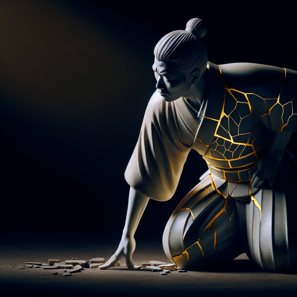 Kintsugi - japońska sztuka i filozofia. Artykuł o filozofii kintsugi - japońska technika sklejania rozbitych naczyń złotem - technika psychoterapii oraz filozofia wabi sabi, Japonia.