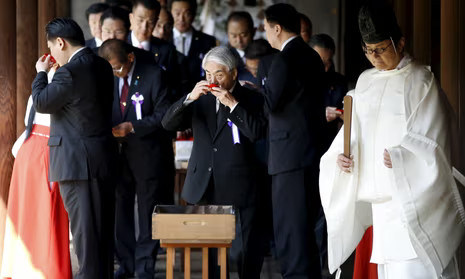 Japanese politicians paying their respects during Showa day in Golden Week. Article about the May holidays in Asia and especially Japan: the Golden Week (history, matsuri, customs and related terms regarding Golden Week holidays in contemporary Japan)
